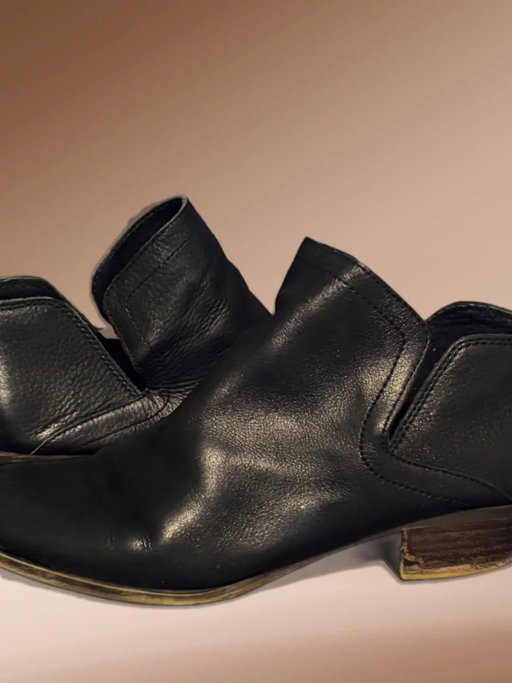 Lucky Brand Black Leather Chelsea Ankle Boots